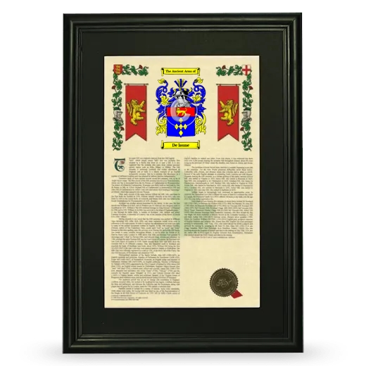 De laune Deluxe Armorial Framed - Black